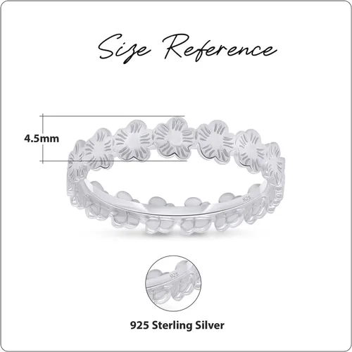 Vista 2 de AFFY Anillo de promesa de plata de ley 925 chapada en oro de 14 quilates (violeta, plumeria, amapola)
