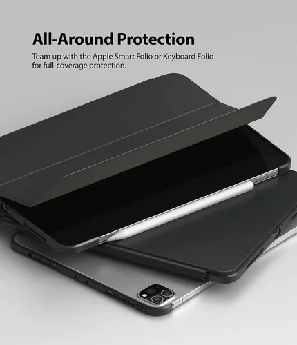 Vista 4 de Ringke Funda con teclado Frame Shield diseñada para iPad Pro 11 2021 (11 pulgadas, 3ª generación), color negro mate