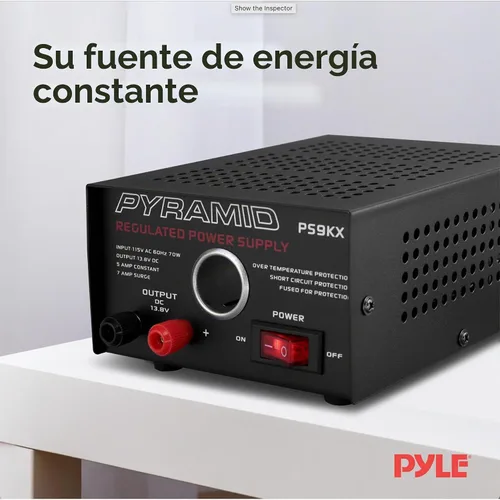 Vista 7 de Pyramid PS9KX - Fuente de alimentación de banco compacto universal, convertidor de mesa de laboratorio doméstico regulado lineal de 5 amperios