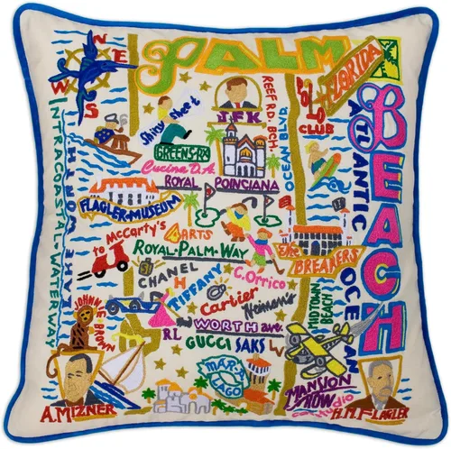 Vista 104 de Catstudio Portland (Oregon) - Almohada decorativa bordada