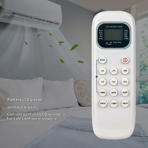 Vista 4 de Reemplazo del control remoto de CA compatible con la unidad de aire