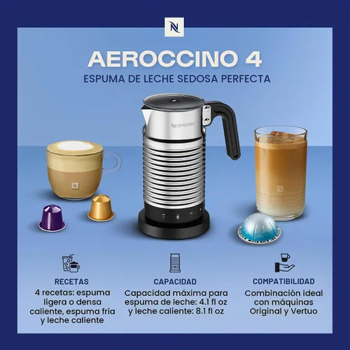 Vista 3 de Nespresso Aeroccino 4 Espumador de leche