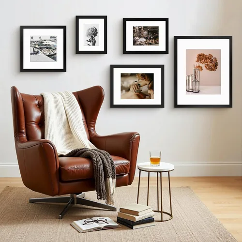 Vista 5 de Frametory, Marcos de 8 x 10 para mostrar imágenes de 5 x 7 con paspartú o fotos de 8 x 10 sin paspartú, vidrio resistente a roturas, accesorios