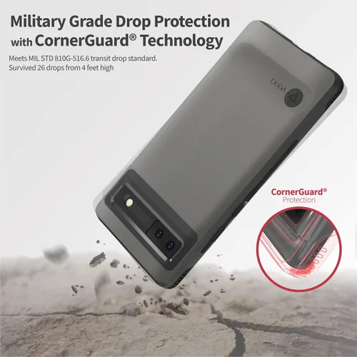 Vista 5 de VENA Outcross - Carcasa para Google Pixel 6a 5G, color gris grafito/negro