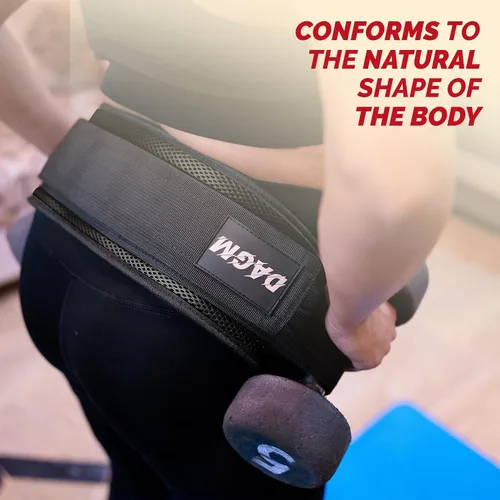 Vista 8 de DAGM Hip Thrust Belt for Dumbbells Heavy weights – Ultra-Thick No-Bruise Glute Workout Belt for Women & Men – 500 lbs Capacity – Adjustable for Home