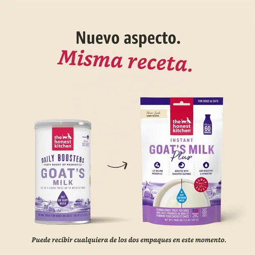 Vista 3 de The Honest Kitchen Leche de Cabra Instantánea de Calidad Humana con Probióticos para Perros y Gatos, 5.2 Onzas