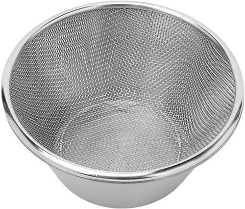 Vista 8 de Juego de cuencos de colador de acero inoxidable, cuencos para mezclar tazón de lavado de arroz, colador de alimentos, cesta de lavado de frutas