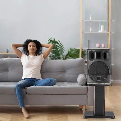 Vista 5 de MECCANIXITY Soportes de madera para altavoces, paquete de 2 soportes universales de 5.9 pulgadas (5.9 in) para altavoces ahuecados, audio, escucha