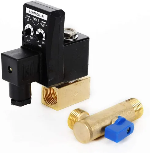 Vista 2 de Válvula de drenaje automática 1/2 "electrónico cronometrado 2 vías compresor de aire de acción directa tanque de gas válvula de drenaje AC 110V 50Hz