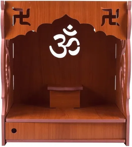 Vista 7 de Amaze International Hecho a mano Hermoso MDF Madera Hogar & Oficina Templo con LED Templo de Dios Templo de Color Rojo Mandir