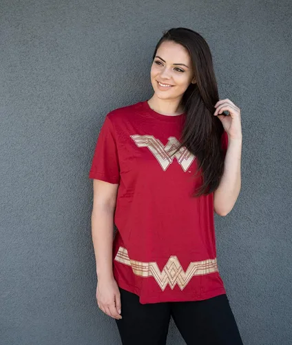 Vista 4 de DC Comics Camiseta de talla grande con logotipo gráfico estampado de disfraz