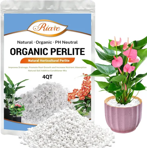 Vista 9 de Riare Perlita orgánica de 2 cuartos de galón para plantas, enmienda de suelo de perlita hortícola para plantas, mezcla de macetas, acondicionador
