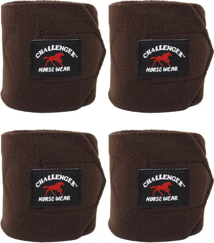 Vista 14 de CHALLENGER 10ft Horse Grooming Leg Polo Wrap Set of 4 Soft Fleece 95R Negro