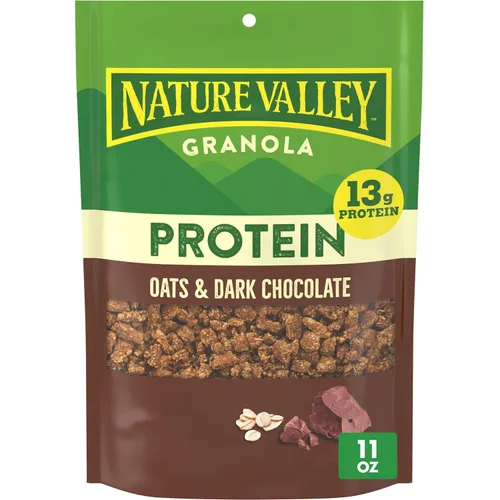 Vista 13 de Nature Valley Granola proteica, sabor a pan de plátano, bolsa resellable para aperitivos, 11 onzas