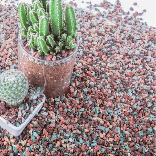 Vista 8 de 2.4 libras Mezcla de guijarros de roca volcánica hortícola para bonsái, piedra pómez para plantas suculentas y cactus, grava decorativa arenosa