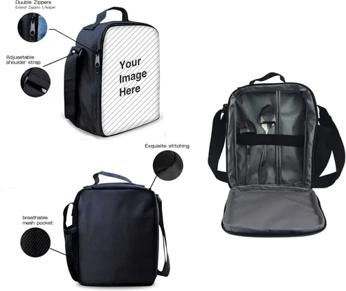 Vista 3 de Poceacles Juego de 3 mochilas escolares impresas en 3D, juegos de bolsas de libros para niÃ±os y niÃ±as con lonchera y estuche para lÃ¡pices, Lindo