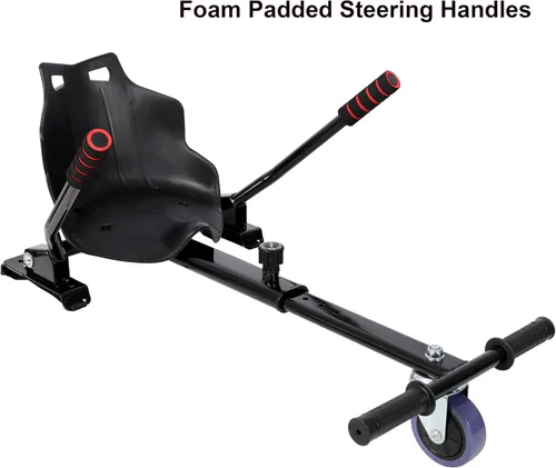 Vista 5 de Accesorio de asiento para aeropatineta de 6.5 a 10 pulgadas, kit de conversión de JULYFOX Buggy Go Kart, rueda giratoria, longitud ajustable