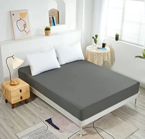 Vista 8 de NHNHN Sábana bajera ajustable con bolsillos profundos, microfibra suave, fácil cuidado, resistente al encogimiento y a la decoloración, tamaño Beige