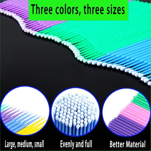 Vista 3 de Pinceles de pintura de retoque, 300 pinceles de pintura de reparación, para reparación de virutas de pintura automotriz, virutas de piedra