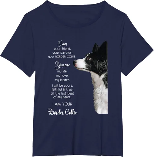 Vista 18 de Funny I Am Your Friend Your Partner Your Border Collie - Camiseta de regalo, Negro, S