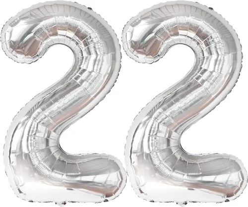 Vista 14 de KatchOn, Globos del número 22 negros - 40 pulgadas, globos del número 22 Globos negros del número 22 para decoraciones de cumpleaños para hombres