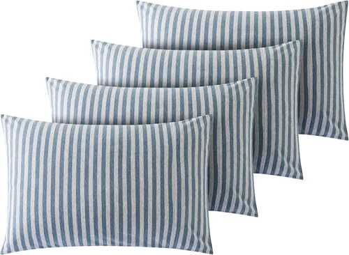 Vista 12 de Household - Juego de 2 fundas de almohada de 100 % algodón de jersey, 20 x 30 pulgadas, peso ligero, cómodas y súper suaves, con cierre de sobre
