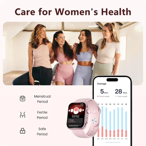 Vista 4 de Reloj inteligente para hombres y mujeres, llamada Bluetooth, más de 120 modos deportivos, seguimiento del sueño, contador de pasos y calorías, reloj