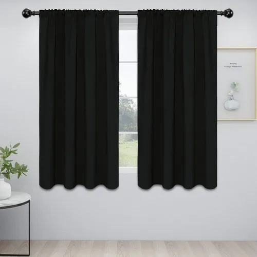 Vista 26 de Easy-Going - Cortinas opacas con bolsillo para varilla para dormitorio, cortinas de ventana para oscurecer la habitación para sala de estar