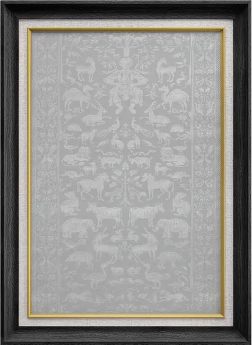 Vista 67 de MUDECOR Lienzo enmarcado prémium para pared, pinos nevados en bosque de invierno, ilustraciones modernas, arte contemporáneo, escénico, divertido
