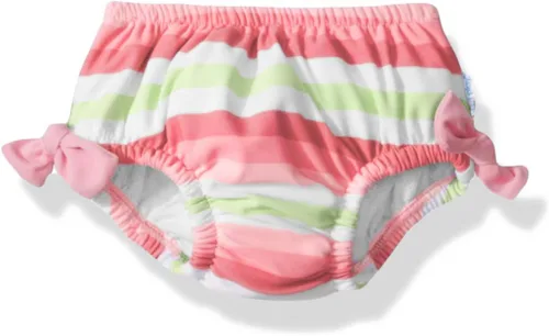 Vista 7 de i Play. Traje de baño clásico con lazo para niñas con pañal de natación integrado