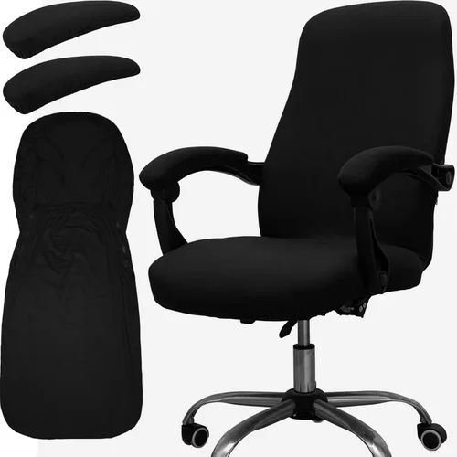 Vista 12 de Melaluxe Funda para silla de oficina con fundas para brazos - Funda elástica universal para silla de escritorio, fundas para silla de computadora