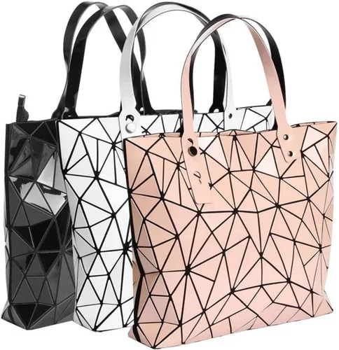 Vista 3 de Orita Bolso de mano holográfico con láser para mujer, bolso de mano
