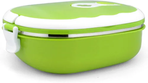 Vista 2 de VALINK Lonchera para alimentos calientes, lonchera rectangular portátil de acero inoxidable aislado para almacenamiento de alimentos para acampar al