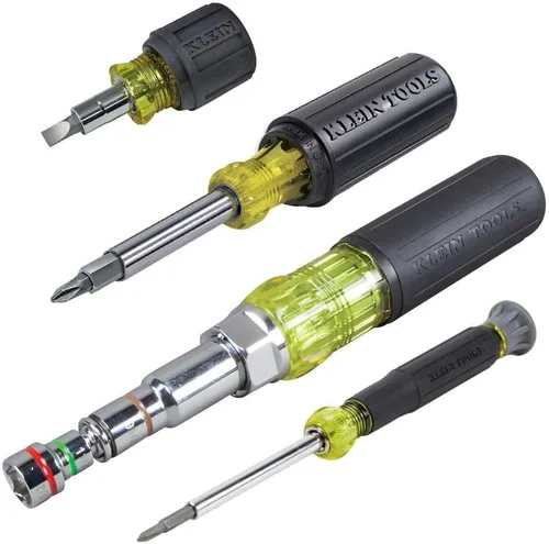 Vista 2 de Klein Tools 80019 Juego de herramientas, destornillador multipunta y destornillador de tuerca, 4 piezas y destornillador aislado 32288, juego