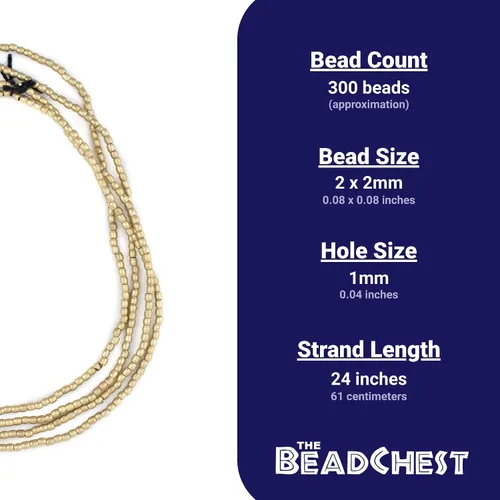 Vista 4 de TheBeadChest - Cuentas ovaladas pequeñas de latón (0.079 in)