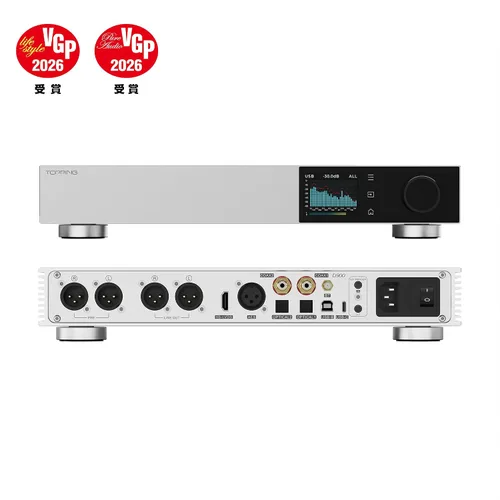 Vista 2 de TOPPING D900 DAC Ultra-Insigne con Arquitectura de 1-Bit PSRM Desarrollada Internamente, 140dB THD, Bluetooth LDAC, Afinación PEQ, Pantalla a Todo