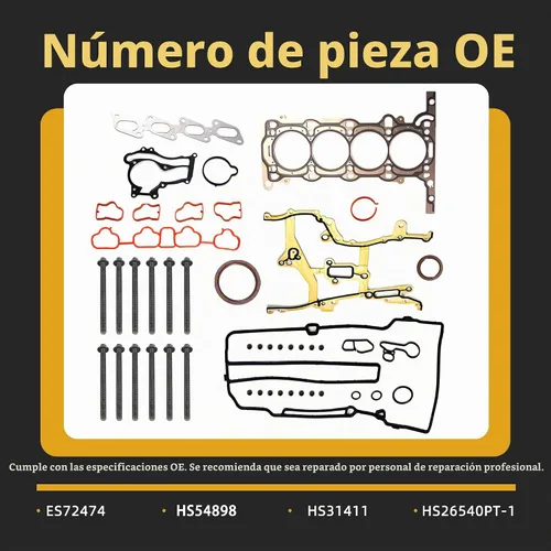 Vista 5 de Juego de juntas de cabeza 1.4L con pernos de cabeza compatible con Chevy Cruze, Sonic, Trax, compatible con Buick Encore 1.4L Gas DOHC 2011-2016