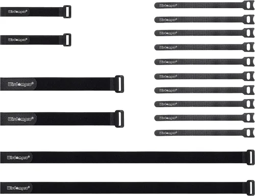 Vista 15 de Wisdompro Paquete de 4 correas de amarre extra grandes de 2 x 37 pulgadas de gancho y bucle resistentes Nailon duradero, reutilizable, largo