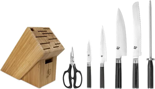 Vista 10 de Shun Juego clásico de 3 piezas Build-A-Block, incluye cuchillo de chef de 8 pulgadas, acero para afilar y bloque, juego de cuchillos japoneses