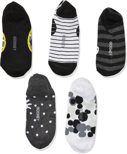 Vista 3 de Disney Women's Mickey Mouse 5 Pack No Show Socks