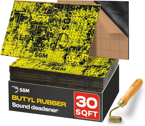 Vista 10 de SGM Gold Alfombrilla Exclusiva de Amortiguación de Sonido para Auto 80 mil (2mm) 18 pies cuadrados (1.67 m²), Aislante de Sonido Automotriz