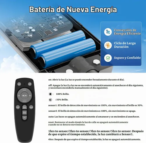 Vista 6 de OKPRO Luces solares de 6000 W para exteriores, 6500 K luz solar de calle IP66 impermeable, luces de inundación de seguridad solar con sensor