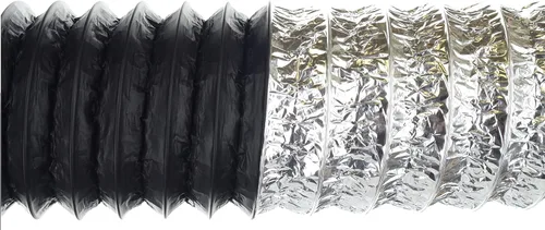 Vista 8 de Conducto de transición de aluminio flexible para secadora de ropa con 2 abrazaderas de tornillo sinfín.