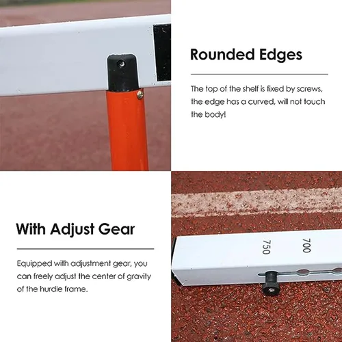 Vista 6 de Equipo de entrenamiento deportivo ajustable en altura, pista y campo para entrenamiento de obstáculos de agilidad, obstáculos de velocidad