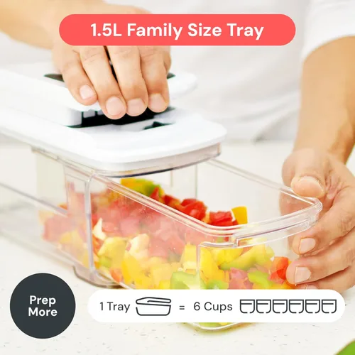 Vista 6 de Cortador de mandolina Fullstar para cocina - Picador de verduras, picador de cebolla y patata, picador de alimentos, verduras, frutas