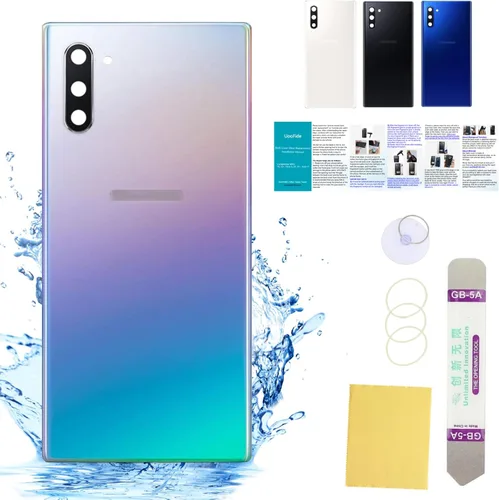 Vista 21 de Compatible con Samsung Galaxy Note 8 - Carcasa trasera de repuesto de cristal de 6.3 pulgadas, SM-N950, todos los portadores con manual de Negro