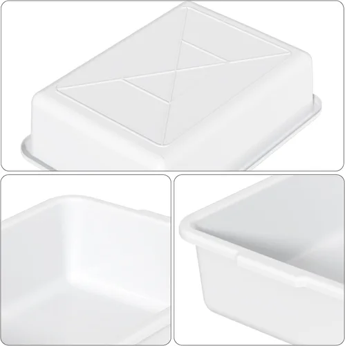 Vista 3 de Readsky Caja de autobús plástica comercial de 8 litros, 5 paquetes de tuberías plásticas del autobús del restaurante