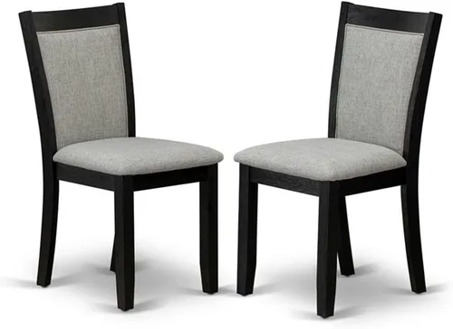 Vista 14 de East West Furniture MZC0T01 Monza Parson - Sillas de comedor tapizadas de tela de lino crema, juego de 2, lino cepillado blanco