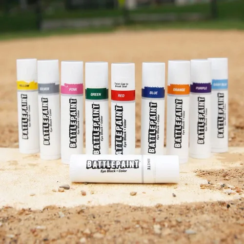 Vista 5 de EyeBlack BattlePaint - Grasa negra para debajo de los ojos de colores brillantes para atletas profesionales y súper fanáticos, béisbol, softbol