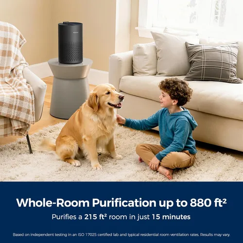 Vista 4 de Purificadores de aire para el hogar, limpiador de filtro HEPA con esponja de fragancia, filtros A11ergies, polen, humo, polvo, caspa de mascotas